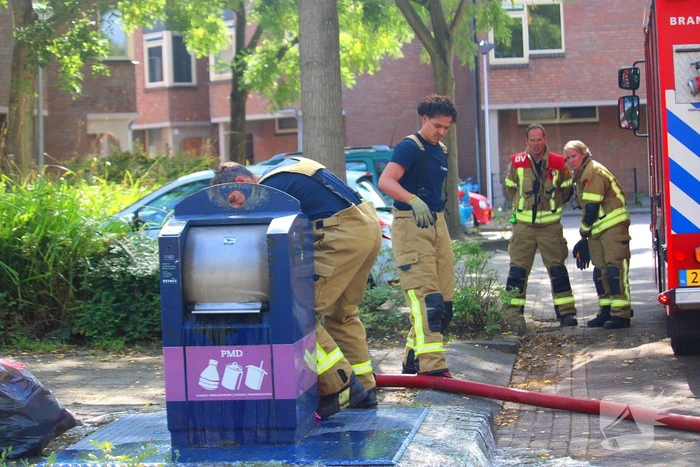 Container vat binnen 24 uur twee keer vlam