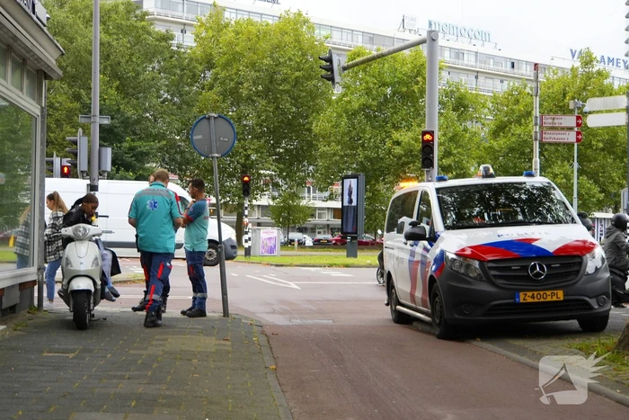 Aanrijding tussen fietser en scooter