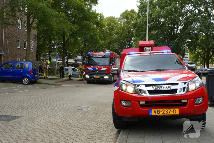 Brandweer zet extra middelen in bij brand in flat