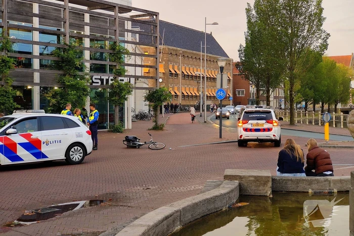 Fietsster gaat onderuit