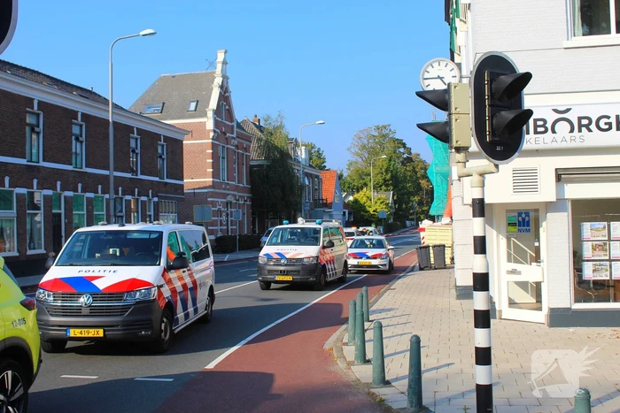 Fietser geschept door lijnbus