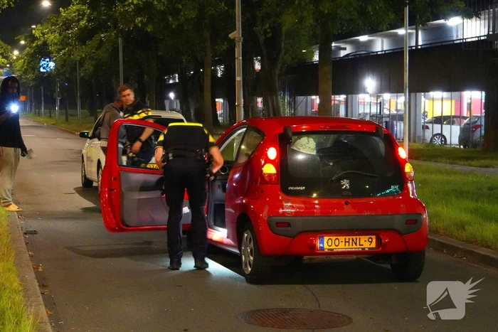 Automobilist onder invloed rijdt tegen verkeerslicht