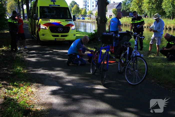 Fietser ten val bij ongeval