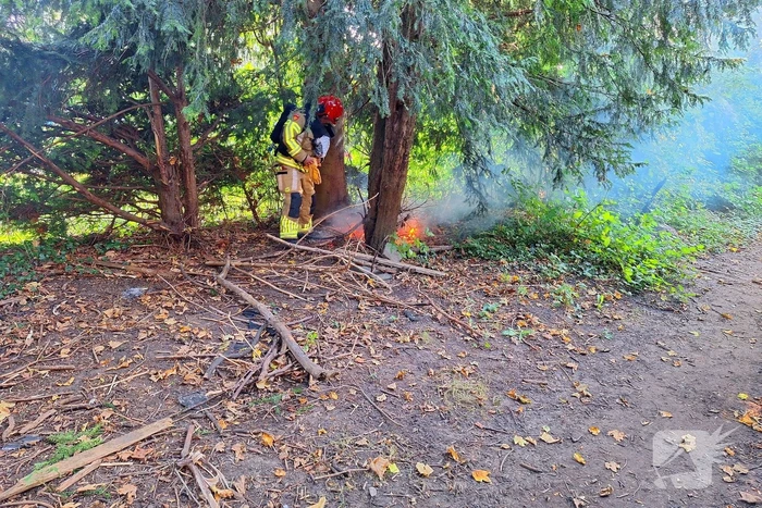 Brand in bosschage snel geblust