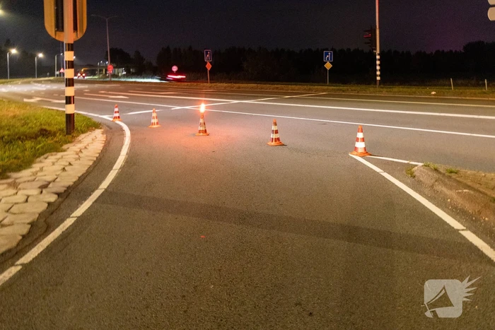 Bestuurder botst tegen paal en raakt gewond
