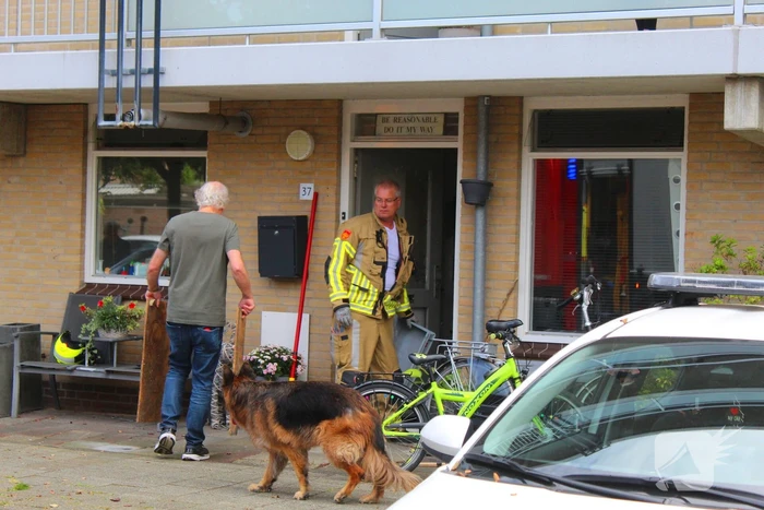 Raam ingeslagen voor pan op het vuur