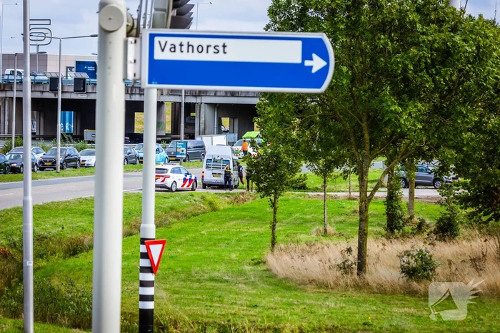Verkeersdrukte na botsing op kruising