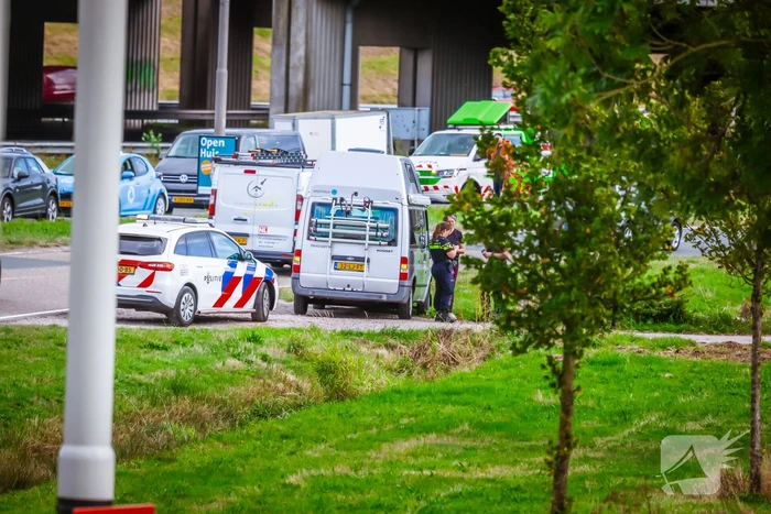 Verkeersdrukte na botsing op kruising