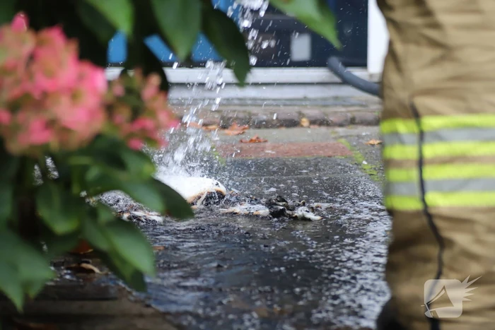 Rookontwikkeling in flat door brandende wc-rollen