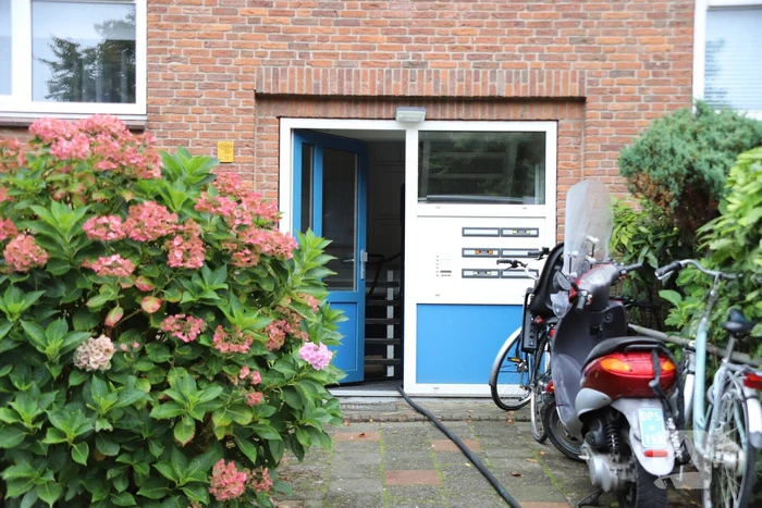 Rookontwikkeling in flat door brandende wc-rollen
