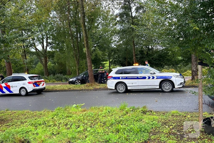 Bestuurder verliest controle en botst tegen boom