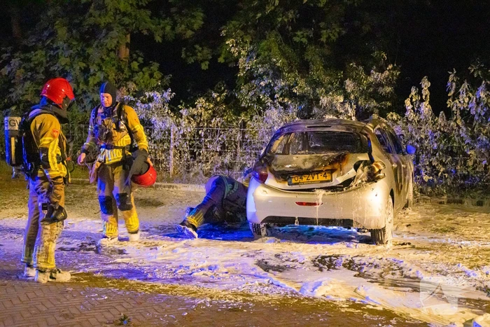 Geparkeerde auto verwoest door brand