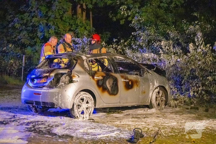 Geparkeerde auto verwoest door brand
