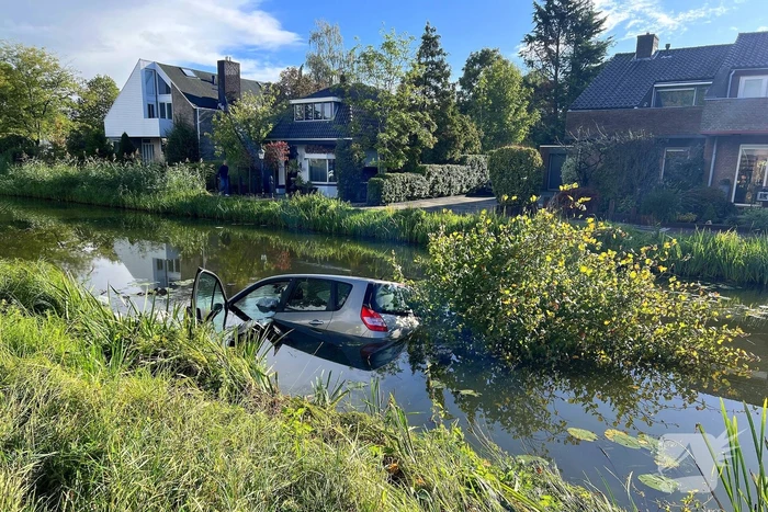 Bestuurster ramt boom en belandt in sloot