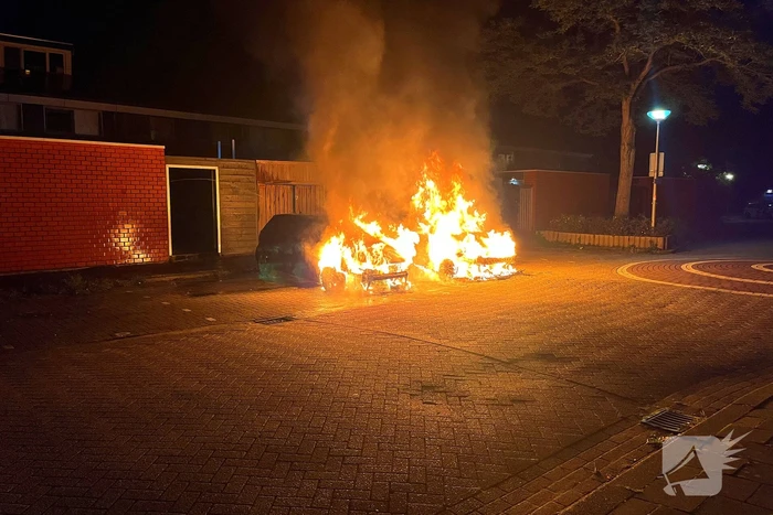 Twee auto's volledig uitgebrand