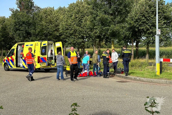 Traumateam ingezet voor gevallen wielrenner