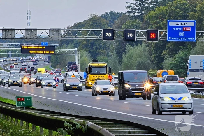 ongeval rijksweg a12 r 111,4 bennekom