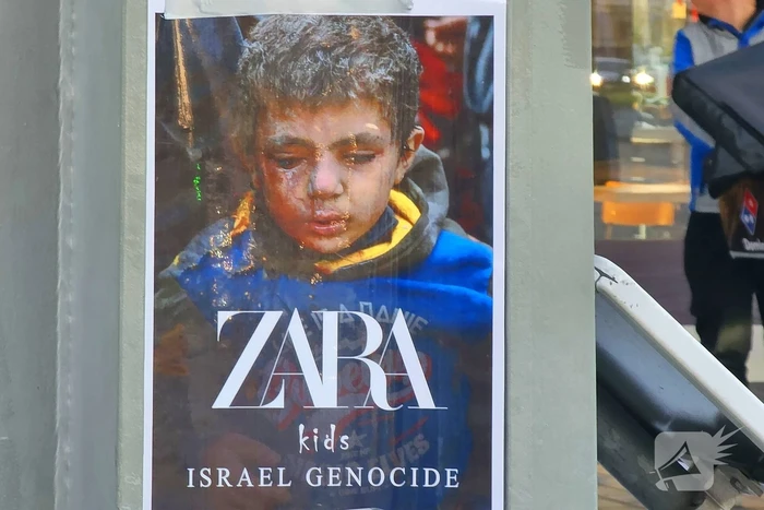 Free Palestina demonstratie nabij station
