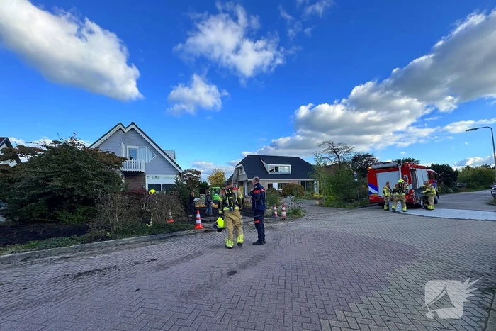 Gasleiding geraakt tijdens tuinwerkzaamheden