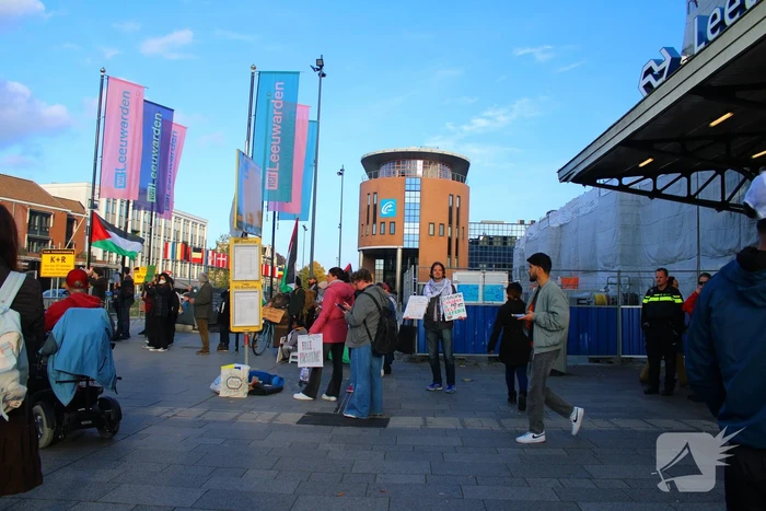 Pro Palestina demonstratie bij station
