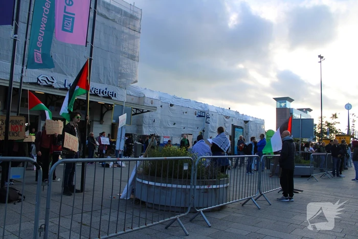Pro Palestina demonstratie bij station