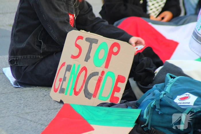 Pro Palestina demonstratie bij station