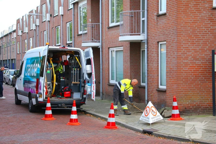 Straat afgezet na melding gaslekkage