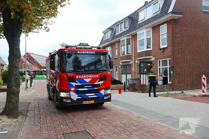 Motor van afzuiginstallatie vat vlam