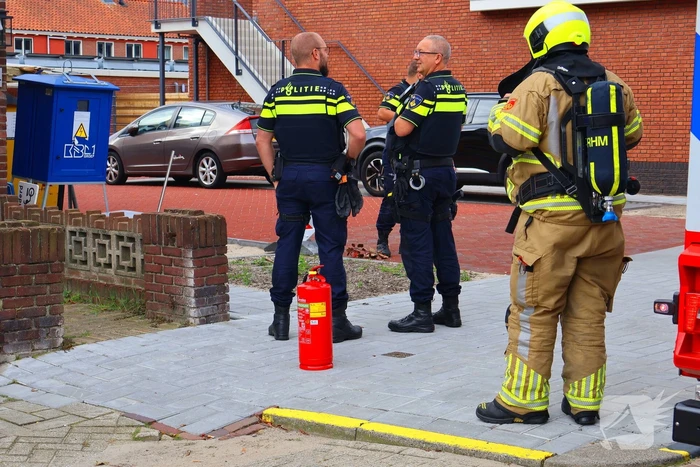 Motor van afzuiginstallatie vat vlam