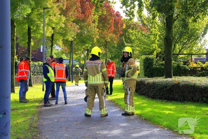 Straat is afgezet door gaslekkage
