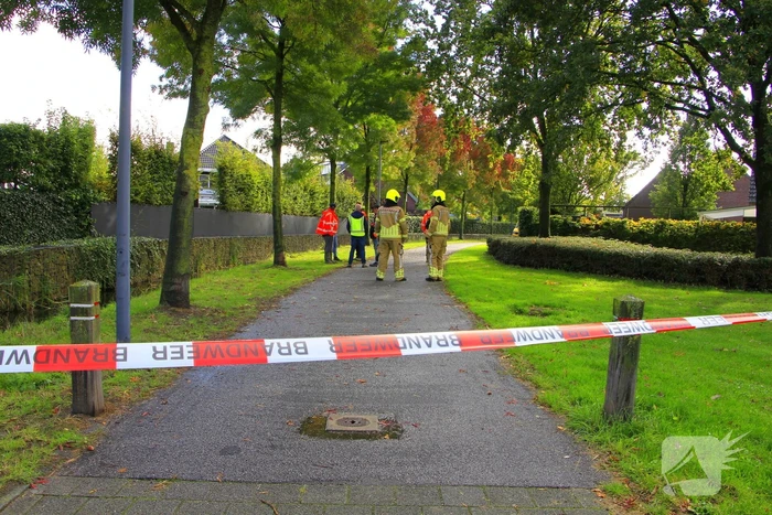 Straat is afgezet door gaslekkage