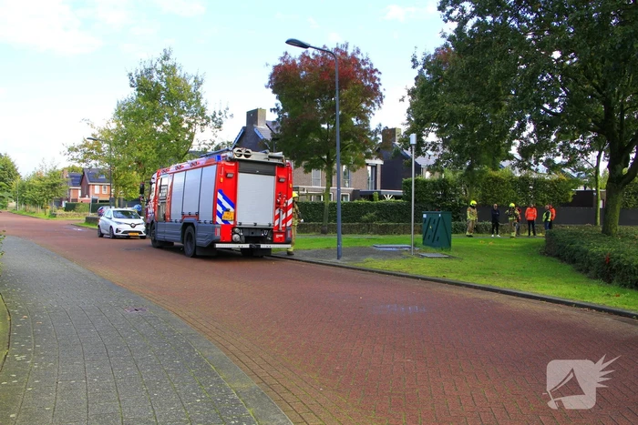 Straat is afgezet door gaslekkage
