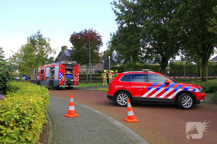 Straat is afgezet door gaslekkage