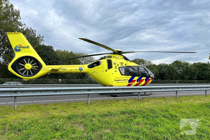 Traumahelikopter landt op provinciale weg wegens ongeval
