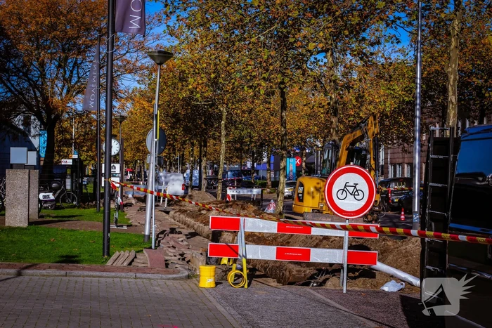 Weg afgesloten vanwege gaslekkage