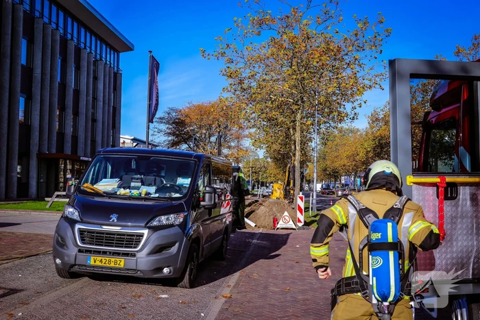 Weg afgesloten vanwege gaslekkage