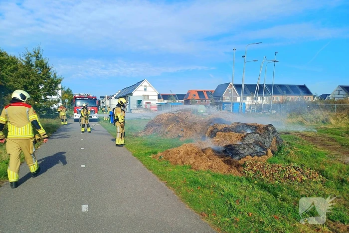 Fikse rookontwikkeling bij brand in maaiafval