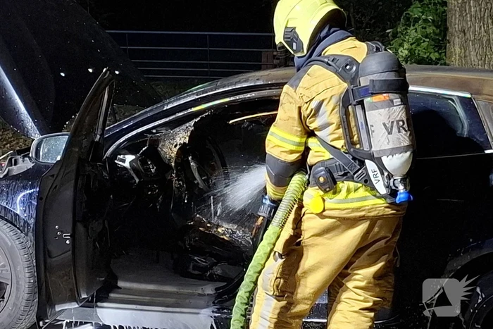 Auto flink beschadigd door brand
