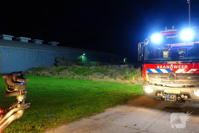 Zitmaaier veroorzaakt brand in loods
