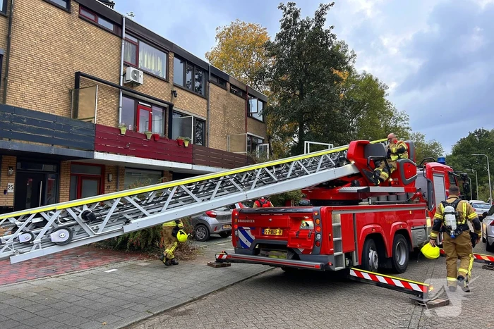 Brand in keuken door pan met olie