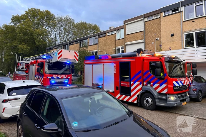 Brand in keuken door pan met olie