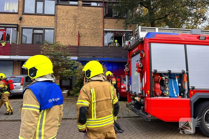 Brand in keuken door pan met olie