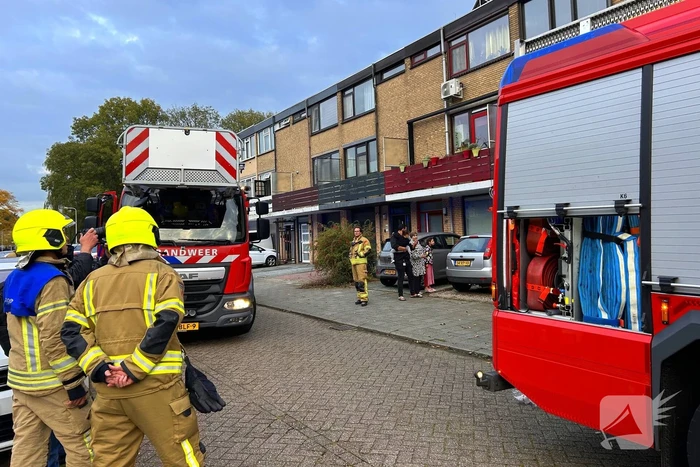 Brand in keuken door pan met olie