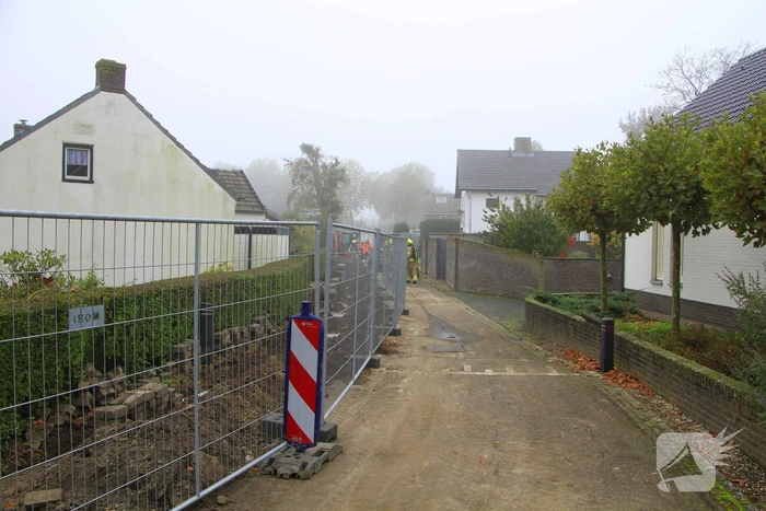 Gasleiding geraakt tijdens graafwerkzaamheden