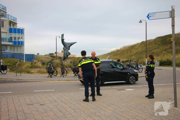 Bruiloft gast probeert trap af te rijden