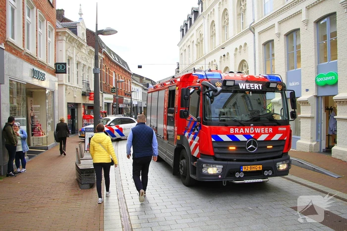 Lingeriewinkel ontruimd wegens gaslucht