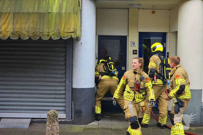 Brandweer forceert deur supermarkt