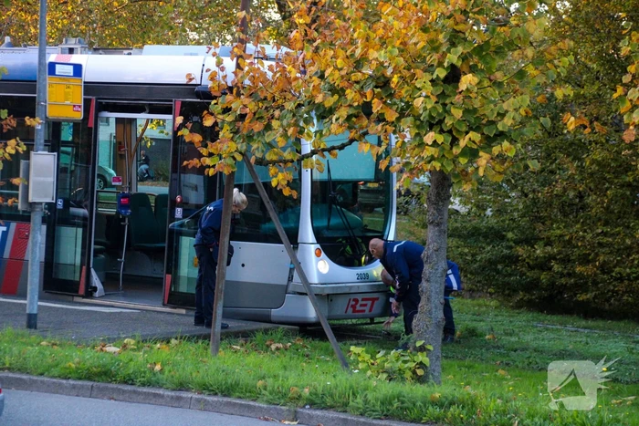 Personenwagen in botsing met tram