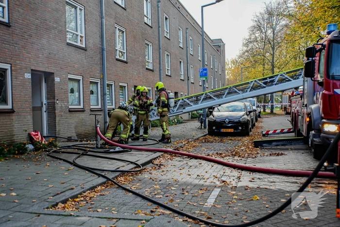 Veel rookontwikkeling bij keukenbrand