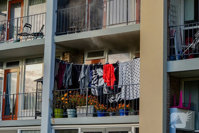 Veel rookontwikkeling bij keukenbrand